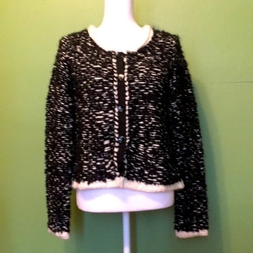 Napà Girls Black Cardigan Sweater Made In Italy